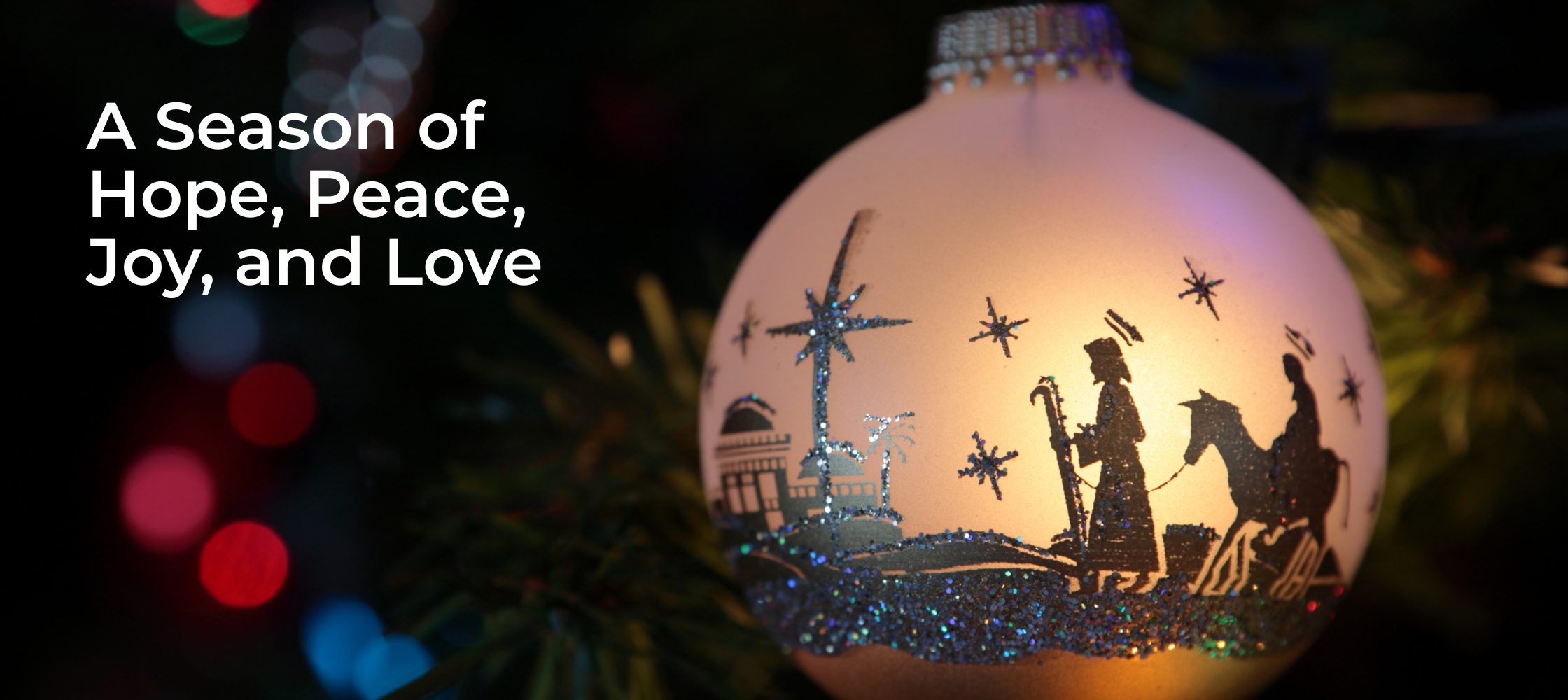 Mary and Joseph walking to Bethlehem